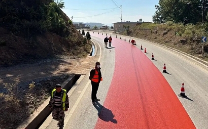Preventive maintenance micro-surfacing project for highways